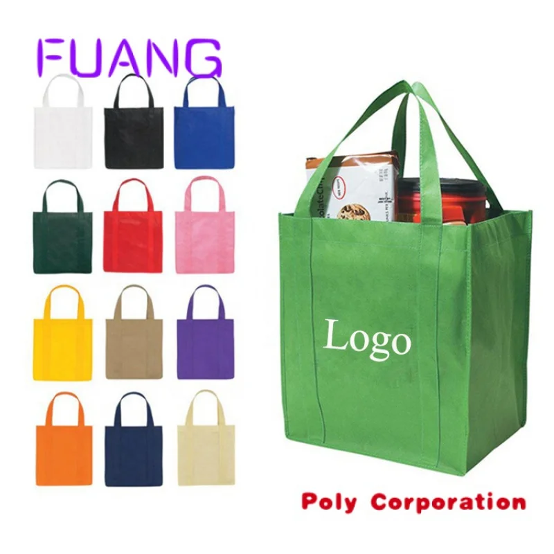 Custom Logo Print Supermarkt Eco Herbruikbare Boodschappentas Niet Geweven Tas