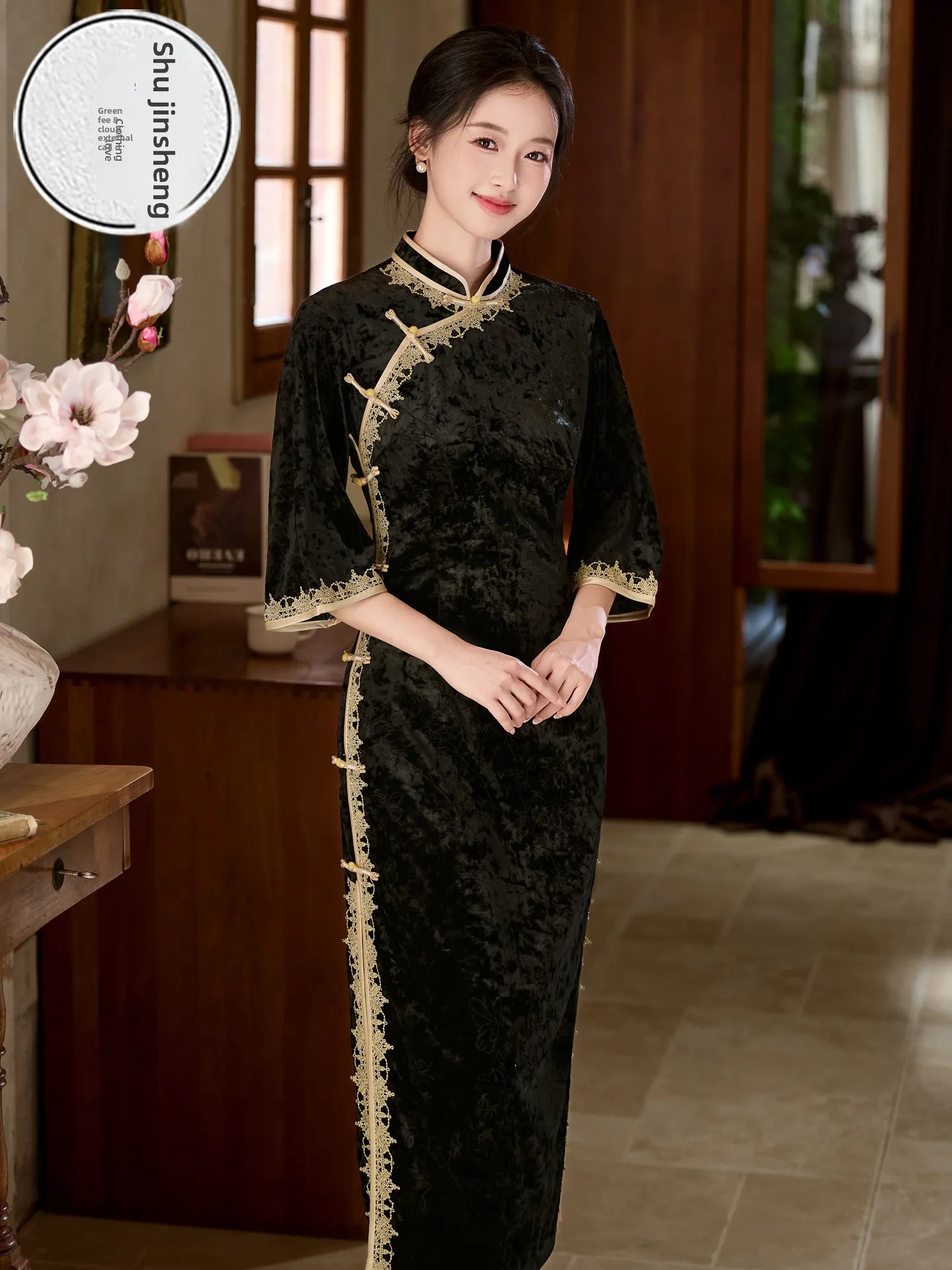 young-girl's-improved-version-midi-dr-in-k-een-color-2025-autumn-high-end-vintage-sle-warm-polyester-fiber-dr