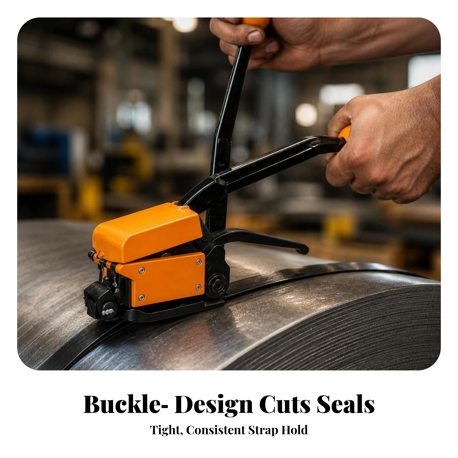Manual Steel Strapping Tool Heavy-Duty Steel Strap Tensioner Manual Bander Hand-Operated Compact for Packagers view 5