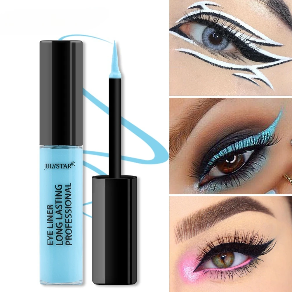 6-farbiger Halloween-Eyeliner, wasserfest, wischfest, flüssiger Stift für Party, Bühnen-Make-up und Kostüm-Looks, koreanische Kosmetik