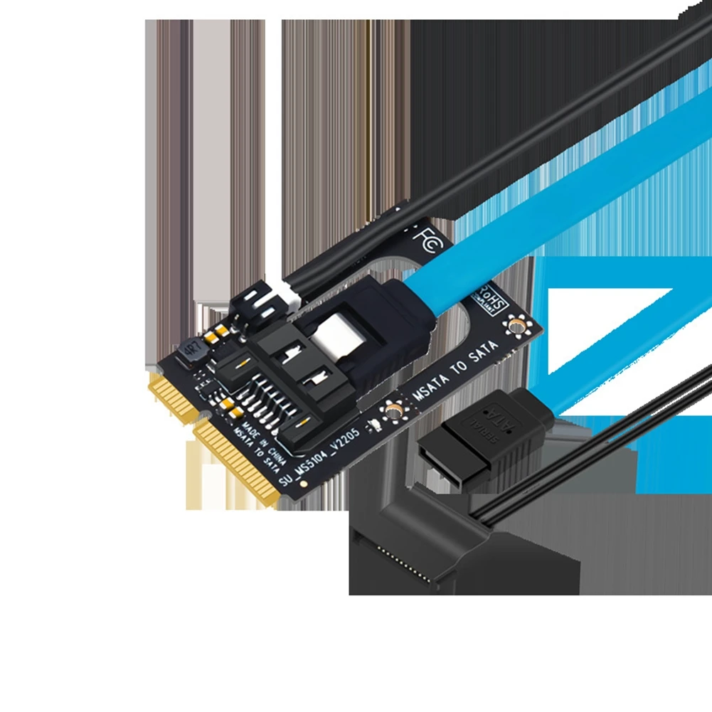 AU61-SSU Mini SATA To SATA Card Converter SSD Solid State SATA3.0 Interface Conversion Card For 2.5 And 3.5 Inch HDD SSD