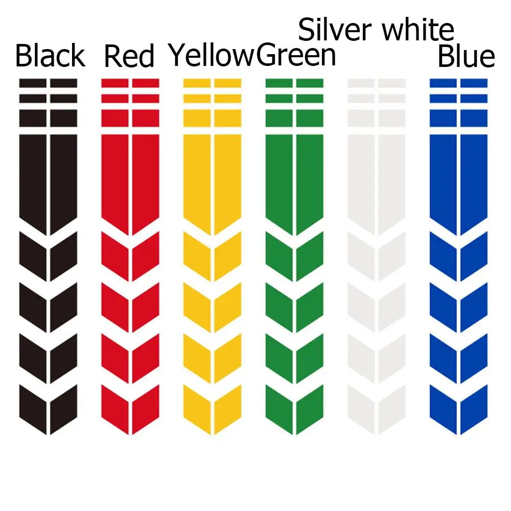 

New Motorcycle Reflective Stickers Wheel on Waterproof Safety Warning Arrow Tape Car Decals