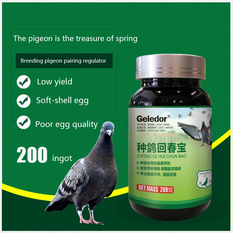 

Breeding Pigeon Nutritional Supplement 200 Tablets Accelerates Breeding Pigeon To Promote Laying Pigeon