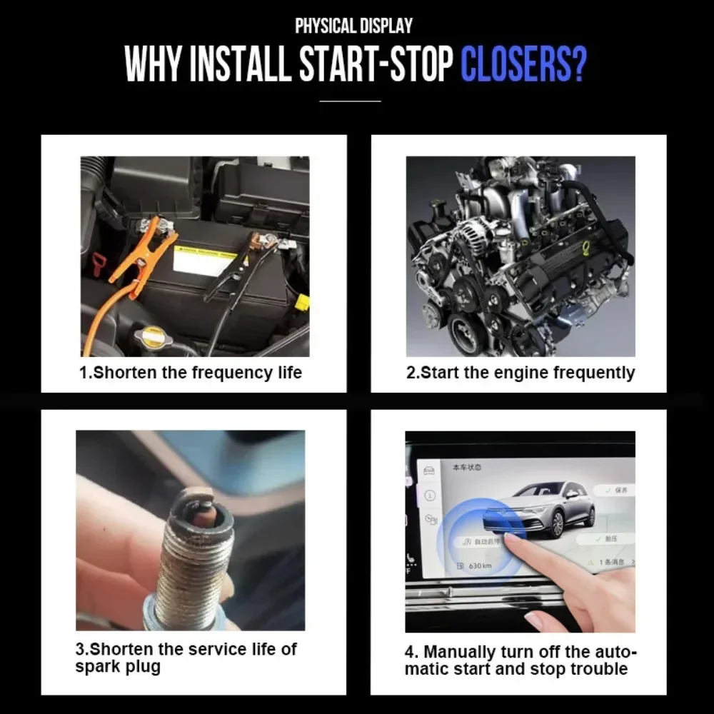 Car Smart Automatic Stop Start Engine Closer Control Canceller Plug Auto Off Sensor Close Cable For VW Passat B9 2024 2025