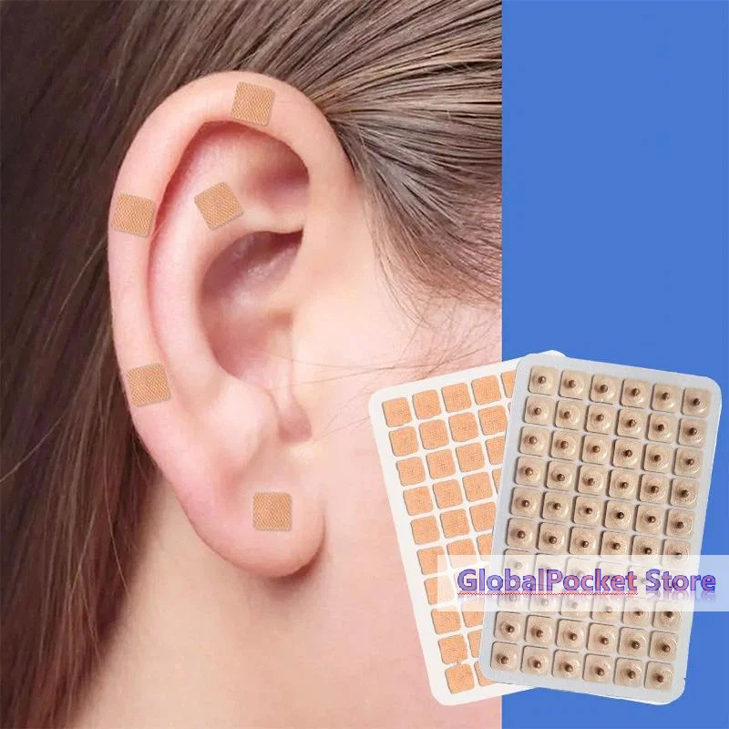 [TG823]60Pcs/Bag Seeds Sticker Auricular Auriculotherapy Vaccaria Ear Acupuncture Massage Therapy Needle Patch