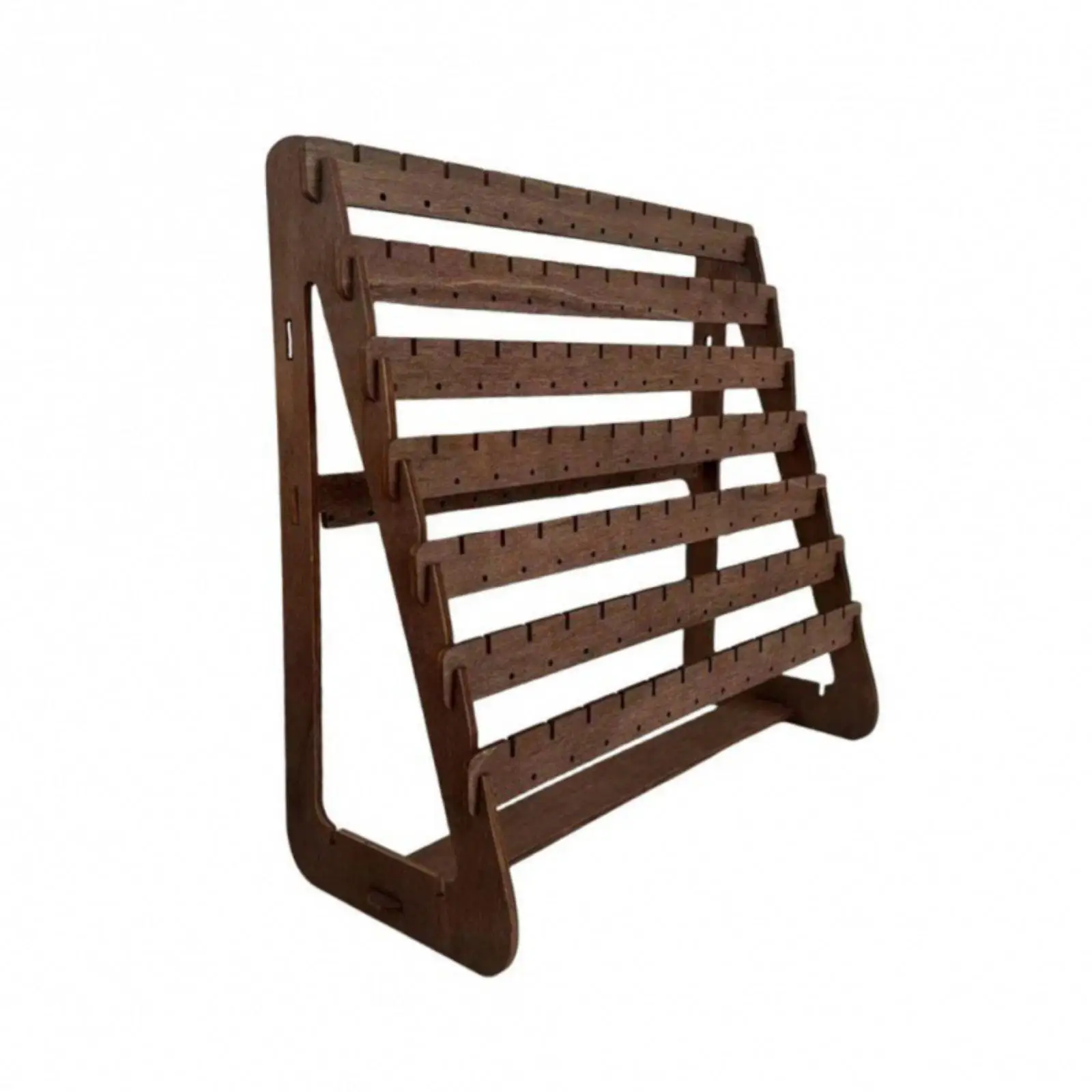 Wooden Earring Display Wooden Base Material Retro Design Earring Holder Stable