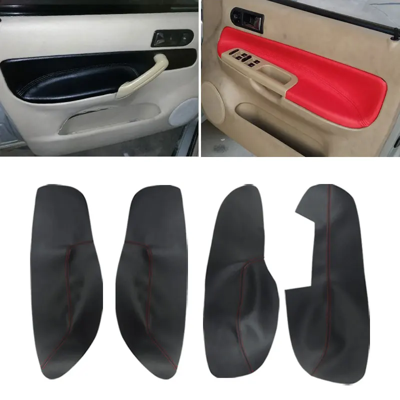 

Right Hand Drive Car Microfiber Leather Door Armrest Cover For VW Jetta 2002 2003 2004 2005 Door Panel Cover Sticker Trim