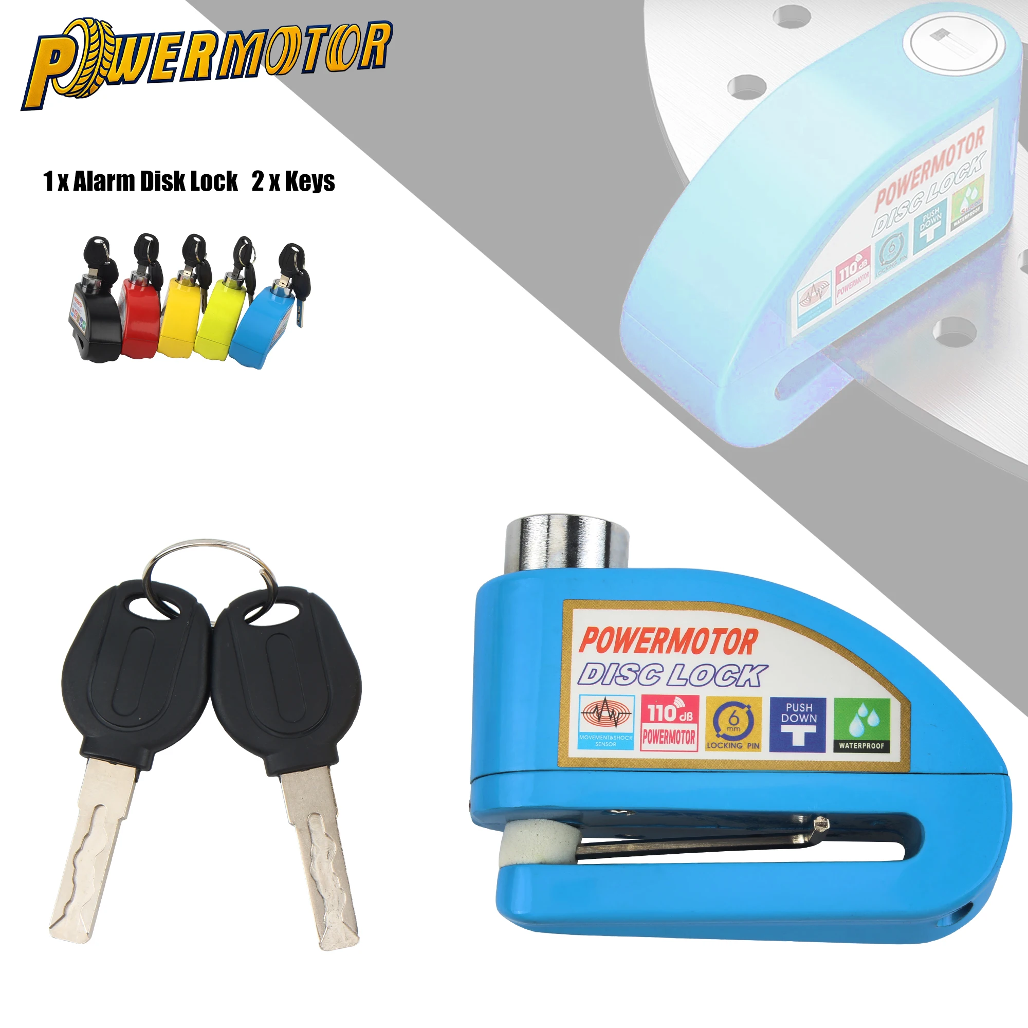 

Универсальный замок сигнализации дискового тормоза колеса мотоцикла, замок из алюминиевого сплава, противоугонное напоминание, веревка, скутер, замок дискового тормоза