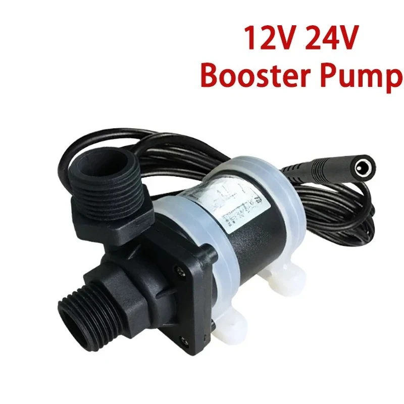 for 12V 24V DC Water Pump Brushless Silent 4 Point Threaded Type Solar Water Heater Water Pump Floor Heating Shower Booster Pump