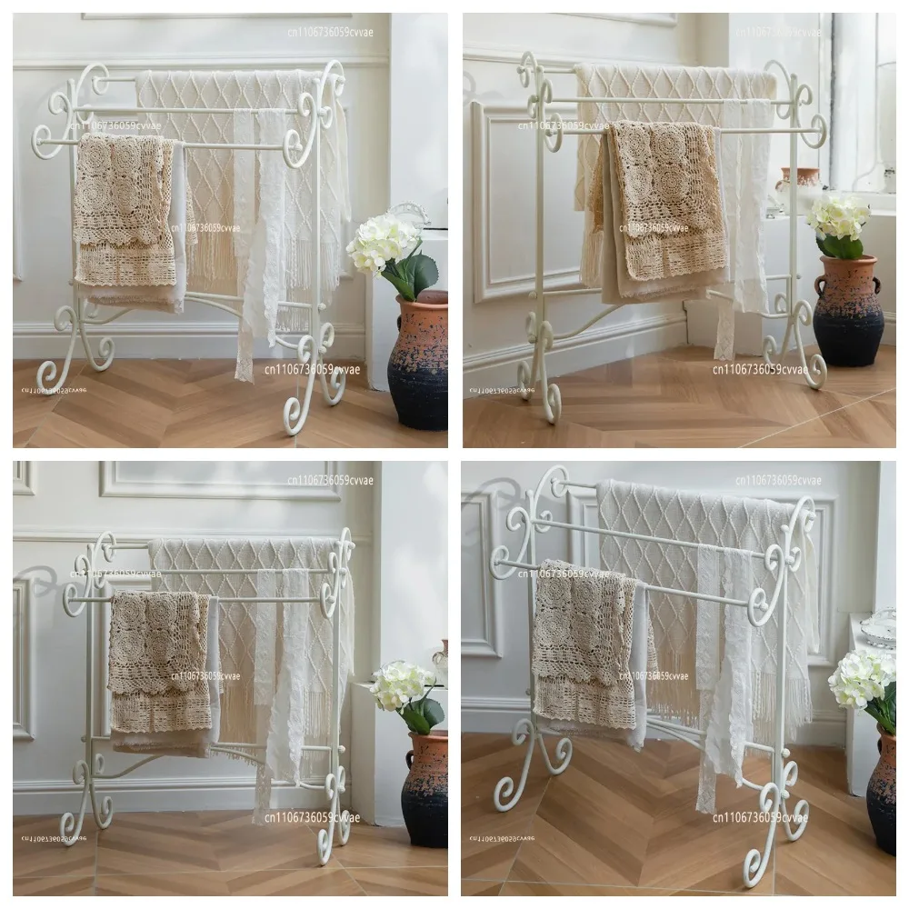 Vintage Multifunctional Towel and Clothes Rack for Bedroom Hat and Scarf Storage