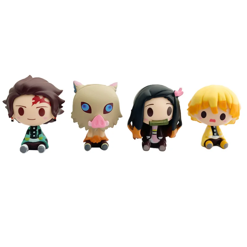 4cm Figuren Demon Slayer Obanai Miritsu Genya Tengen Tomioka Giyuu Shinobu Kanawo Gyoumei Muichirou Ornamente Mini-Modell Spielzeug-Set – Detail 19
