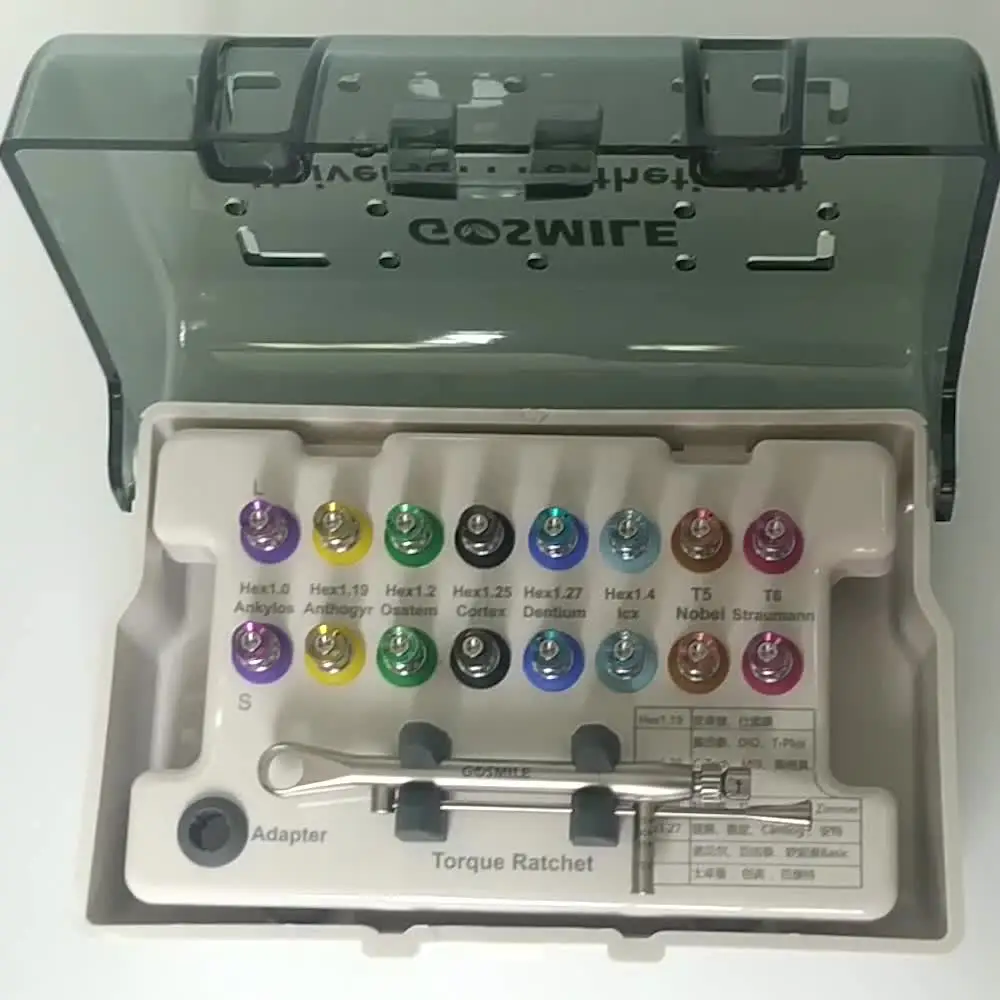 Dental Tools Torque Wrench 16 Pcs Mini Screwdrivers Dental Products Remover Kit