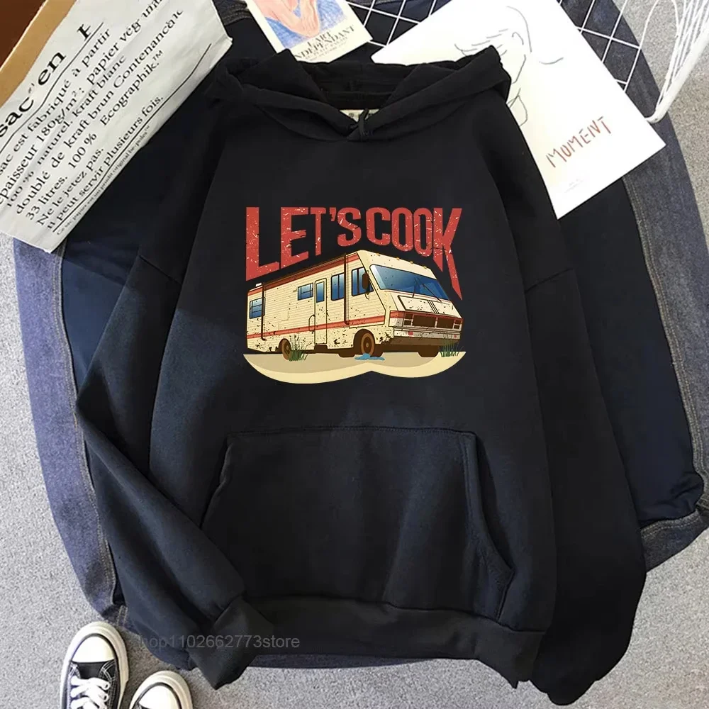 2025 Fauuny Breaking Bad Hoodies Lets Cook Print Sweatshirts Men Hip Pop Streetwear Women Y2k Top Long Sleeved Casual TV Show