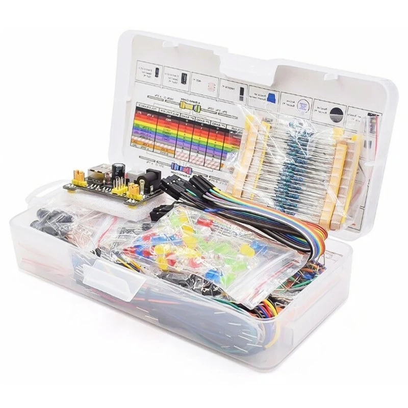 Comprehensive Compatible Small Breadboard Set with 830 Connection Point Daily Use Practical Skill Improvement