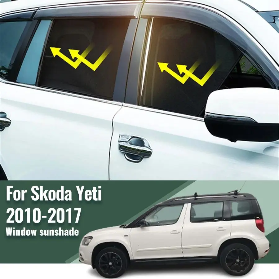 

Для Skoda Yeti 2010-2017 автомобильный солнцезащитный козырек, магнитная шторка на лобовое стекло, занавеска на заднее боковое детское окно, солнцезащитные козырек