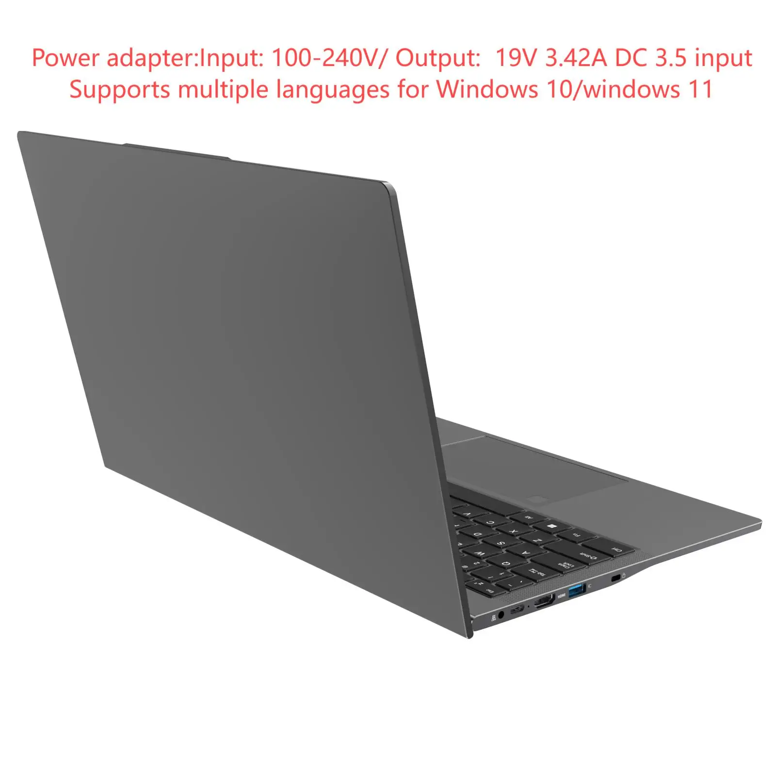 FW T160R、ラップトップ、16 インチ、解像度 1920 x 1200、5000 mah、13620H、16GB+512GB、Bluetooth 4.2、グレー