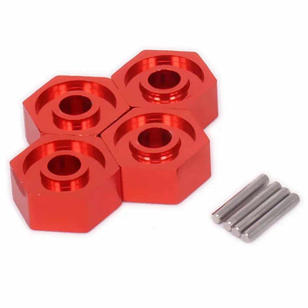 Aluminum Alloy 286042(86065) Wheel Hex 12mm Drive Adapter /w 1.5x10mm Pins Fit RC 1/16 HSP Car