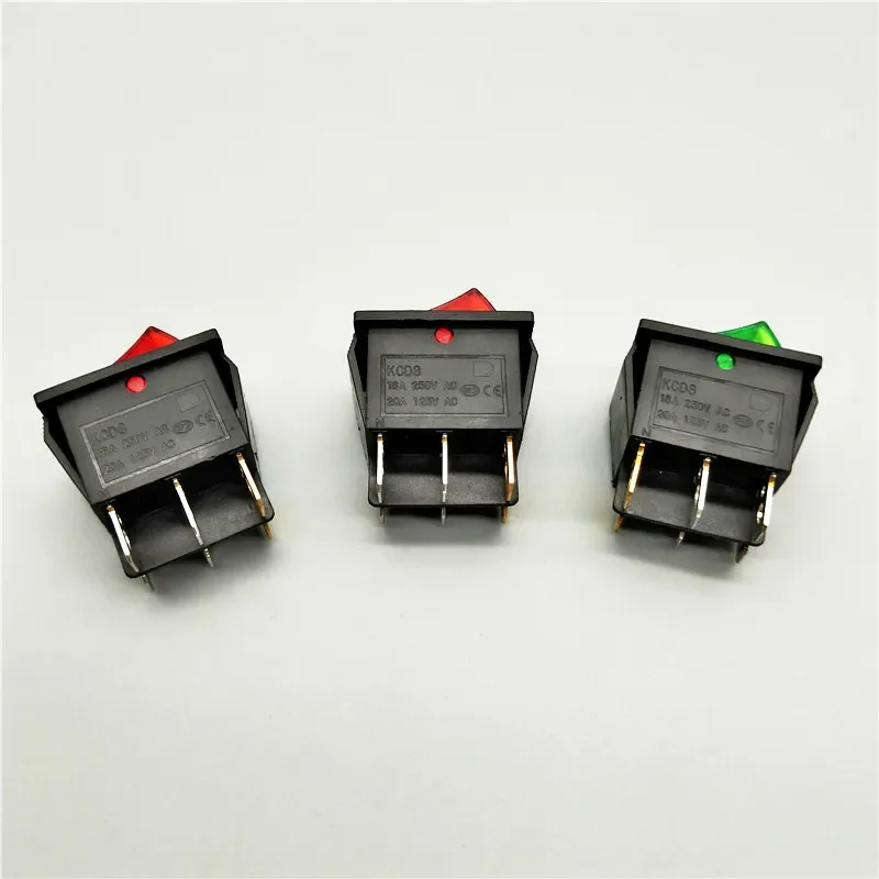 1pcs Kcd8 6 Pin 16A 250V 20a 125V Double Lamp Switch Rocker Switch Waterproof Switch Kcd6 Marine Power