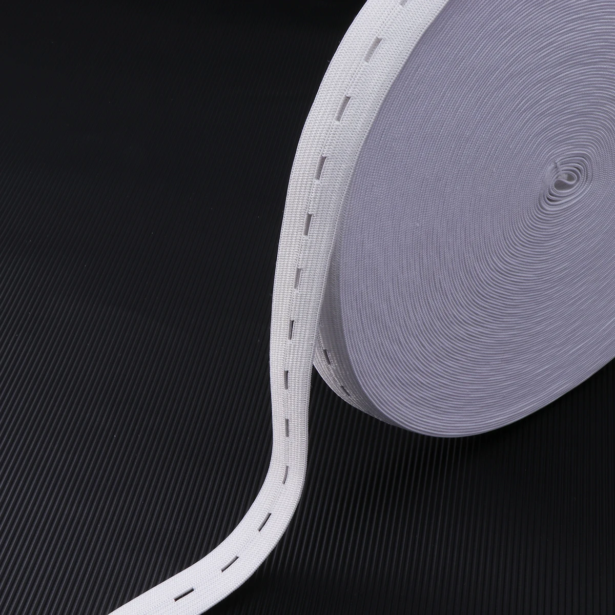 

30 Meter 2.5Cm Flat Elastic Band Adjustable Stretch Webbing Durable Soft Sewing Band For Waistbands Necklines Underwear Crafts