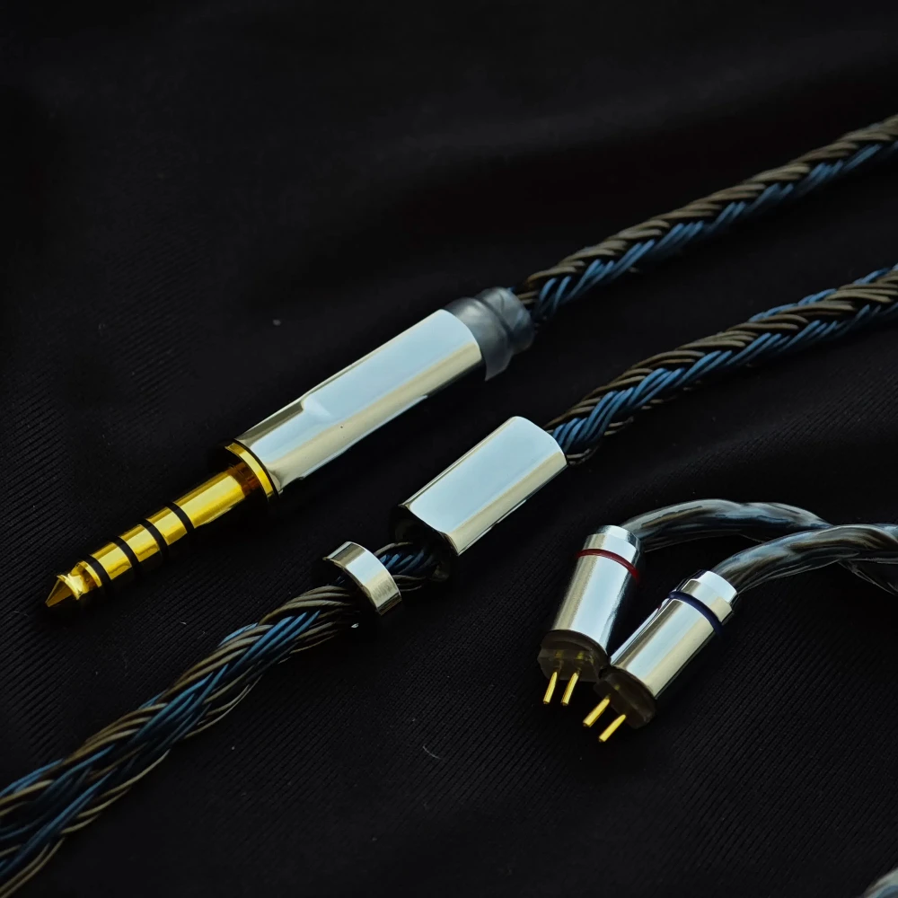 24-жильный плетеный кабель для наушников для Moondrop KATO Blessing 3, 2,5/4,4 Litz Structure для малошумной усиленной оболочки без спутывания