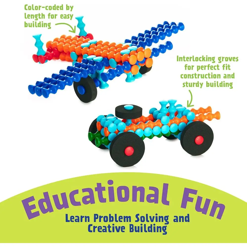STEM Education Juego de bloques de construcción de 21 piezas de Playstix Construcción Toys