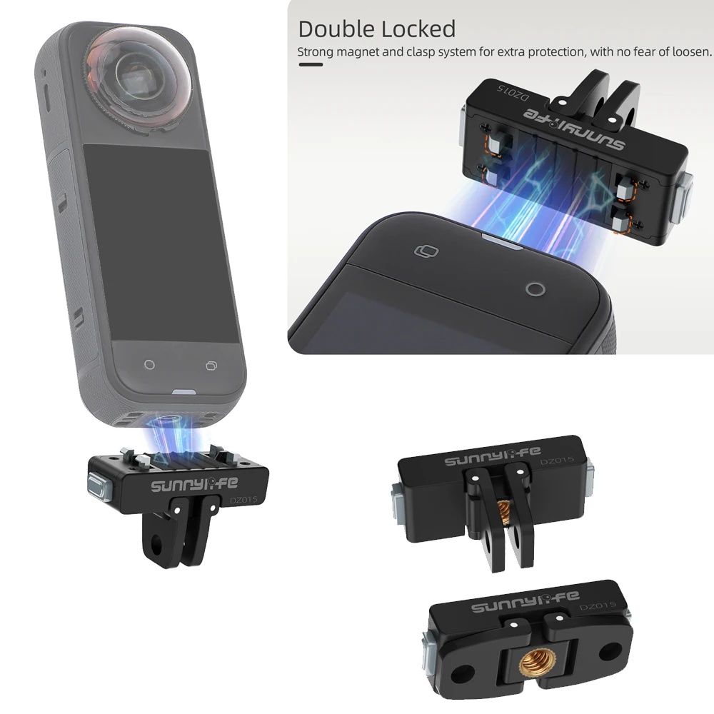 

Magnetic Quick Release Adapter Accessory For Insta360 X5 Ace Pro2 Camera Quick Release Mount Expansion, with 1/4" screw