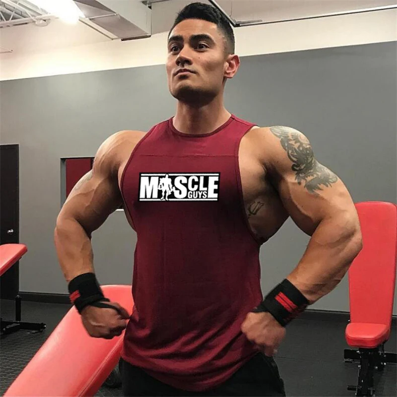 

Спортивные майки без рукавов для тренажерного зала, бодибилдинга, одежда для фитнеса, летние хлопковые дышащие свободные майки, мужские рубашки для тренировок с мышцами