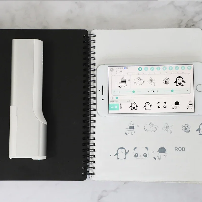 Printer Portabel Genggam Kustom Tato LOGO DIY Nirkabel Seluler Pintar Yang Dipersonalisasi, Printer Inkjet