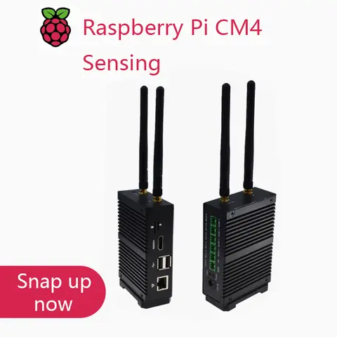 Raspberry Pi CM4 Sensing Industrial Computer Industrial Applications Support RS232 RS485 CAN 4G Communication