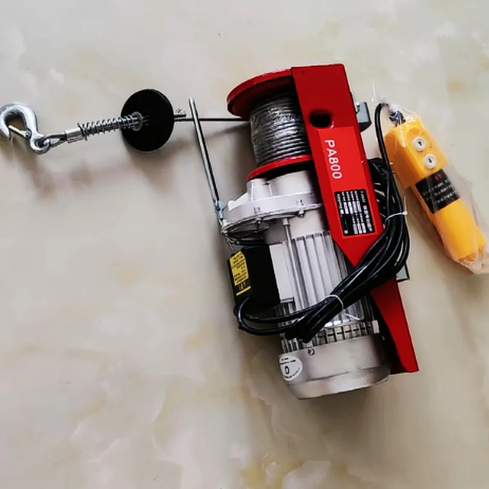 

Mini 220V electric wire rope hoist new conditions 220KG capacity 20m household decorative rope long steel small elevator