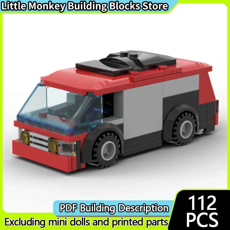 Modello di auto da corsa di velocità MOC Mattoni da costruzione Consegna commerciale Van Tecnologia modulare Regali di festa per bambini Assemblare giocattoli vestito