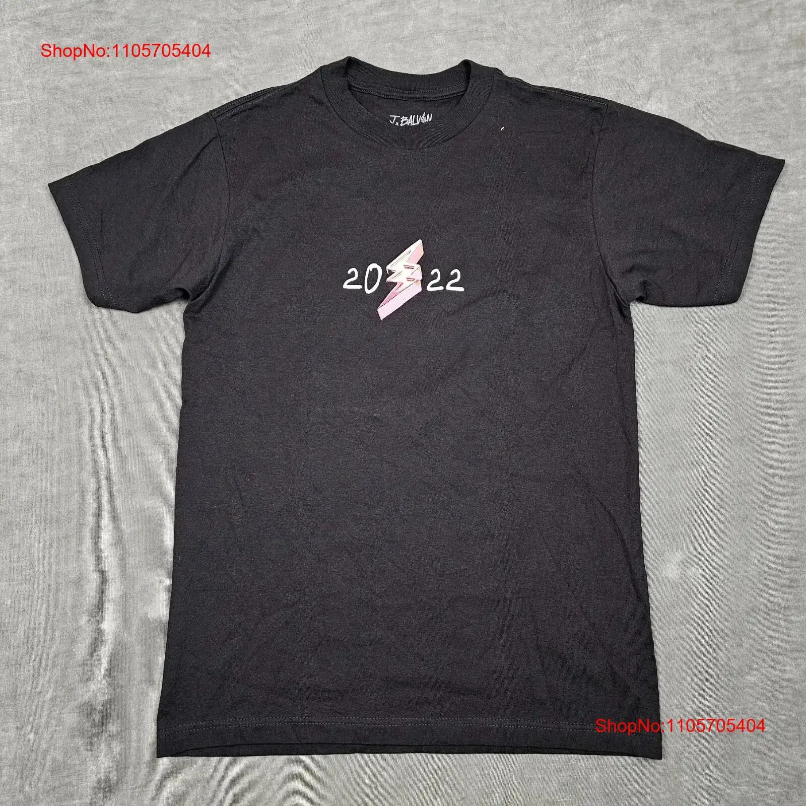 J Balvin T Shirt Men Medium MD Black Jose Tour 2022 Lightning Bolt Album Latino long or short sleeves vintage Washed