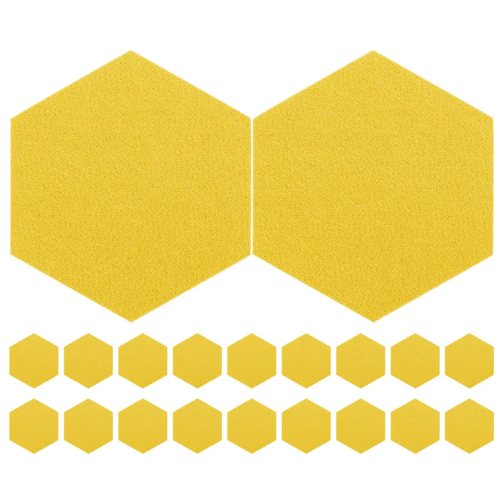 

20 шт. шестигранных войлочных звукопоглощающих акустических панелей для декора стен, доски объявлений, офиса, спальни, учебной комнаты