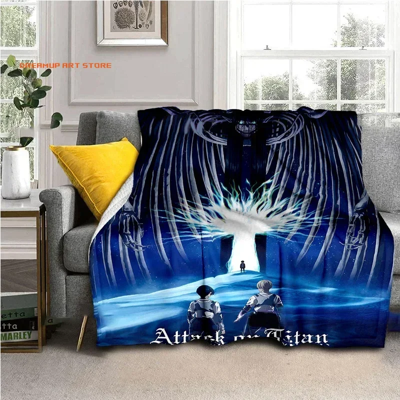 2026 Shingeki No Kyojin Anime Attack On Titan 3D Plush Blanket Throw Blanket Bedspread Flannel Blanket Couch Quilt Cover Travel
