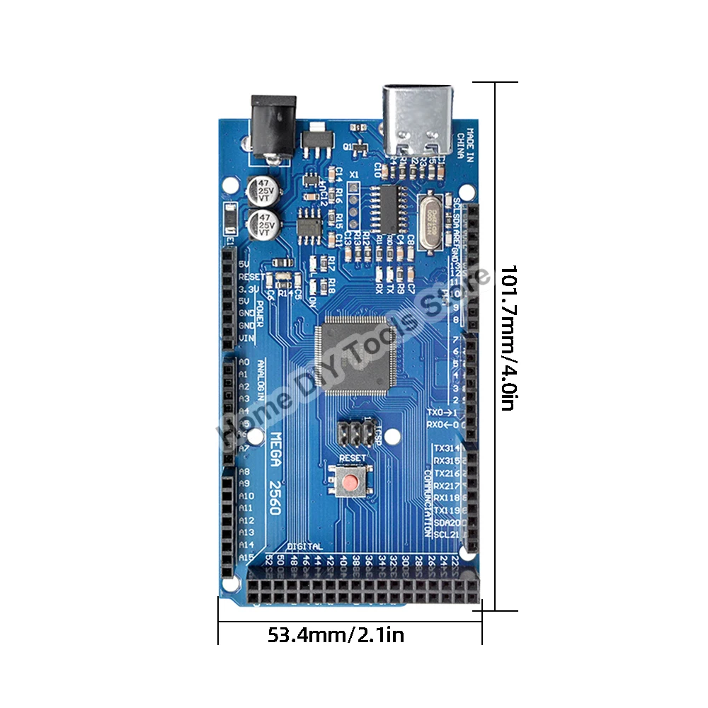 Mega 2560 R3 CH340G MEGA2560 R3 TYPE-C USB Board Development Board with Cable for Arduino