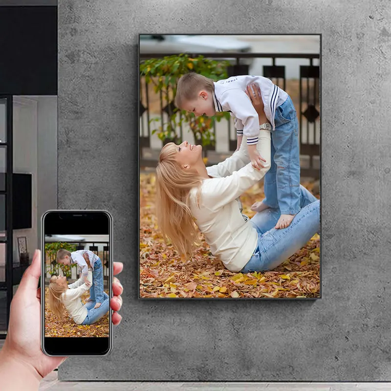 1 pcs custom photo print poster, send family photos, commercial signs, wedding, vacation photos, solid wood DIY photo frame or f