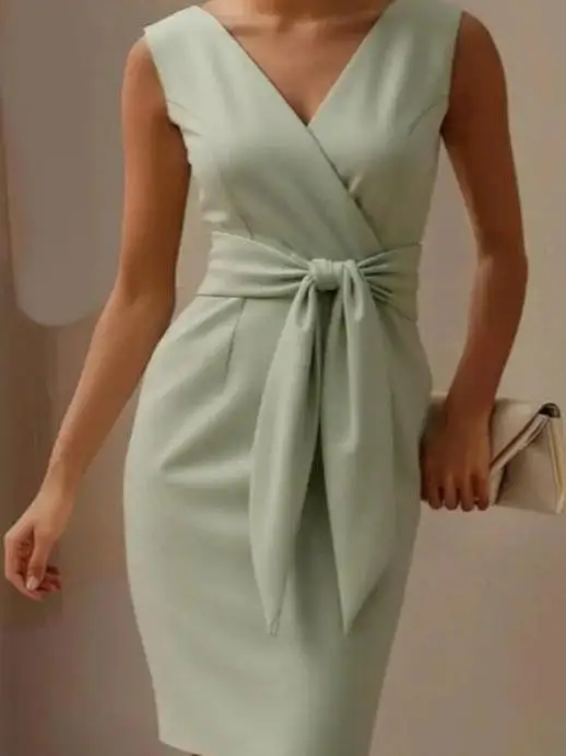 

Женский жилет Dr V-Ne Svel Dr с узлом, юбка-миди со средней талией для свадьбы, выступления на свидание