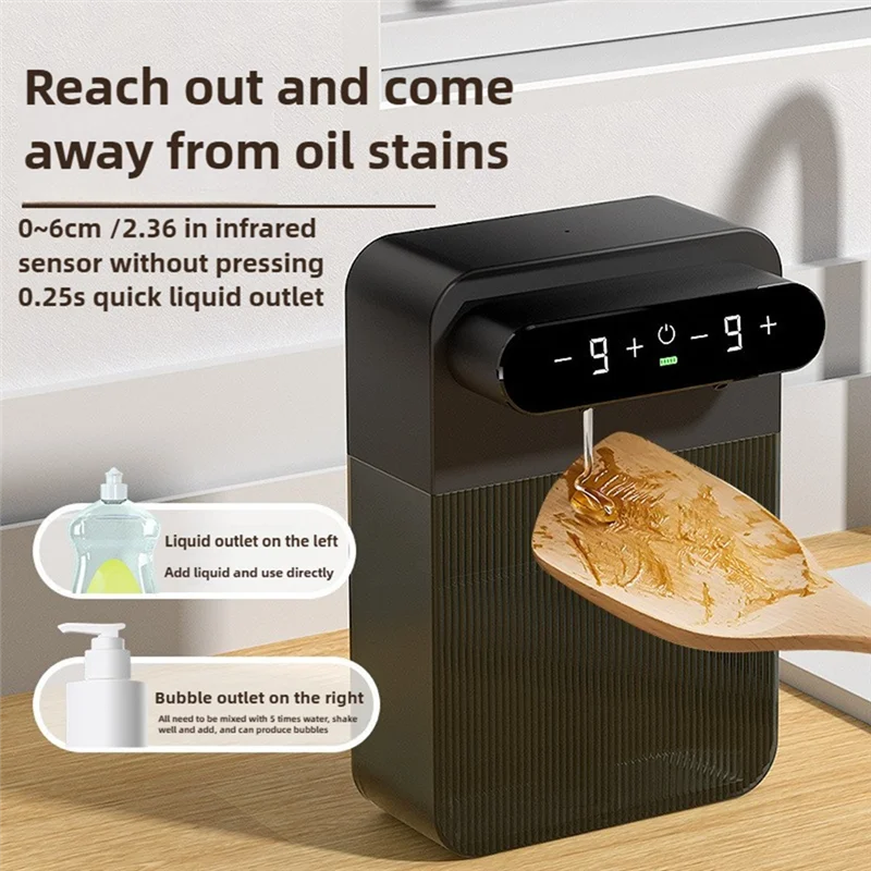 B47B-Wall-Mounted USB Rechargeable Double-Headed Foaming Soap Dispenser-Automatic Touchless For Multiple Settings Scenario