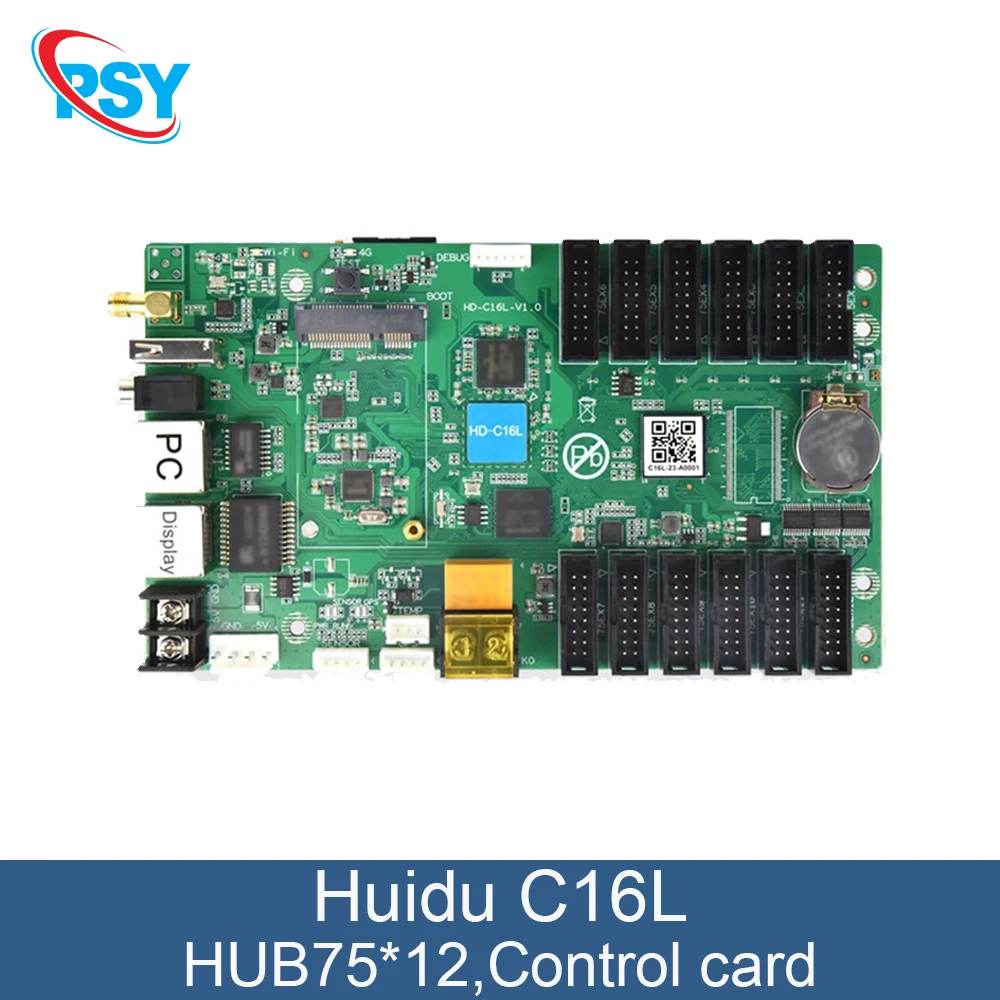 

Huidu-C16L LED display control system full color asynchronous control sending card with 650,000 pixel WIFI control box HUB75X12