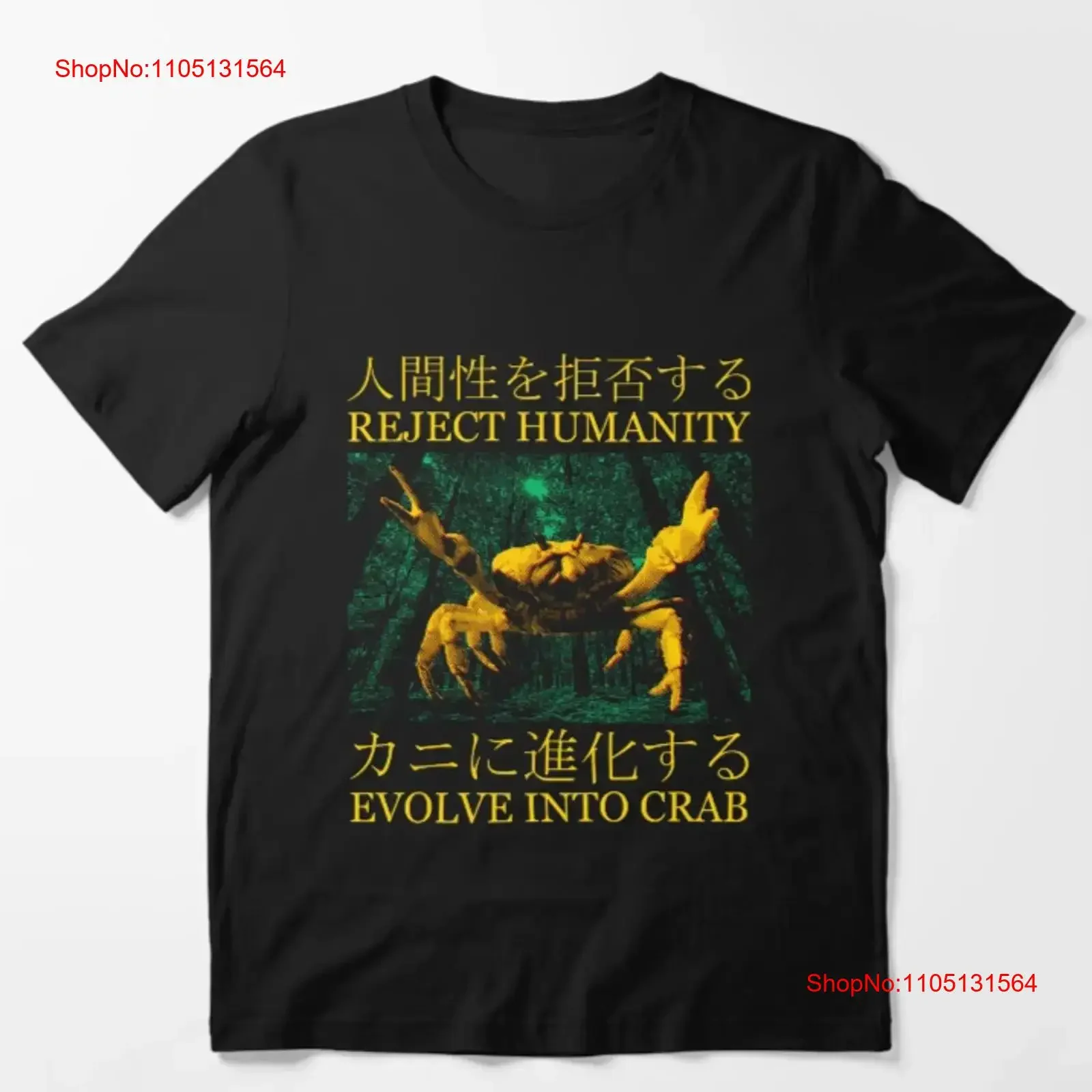 Evoluer dans le crabe japonais Vintage t-shirt vintage lavé polyvalent haut respirant pour un usage quotidien légèrement unisexe élégant
