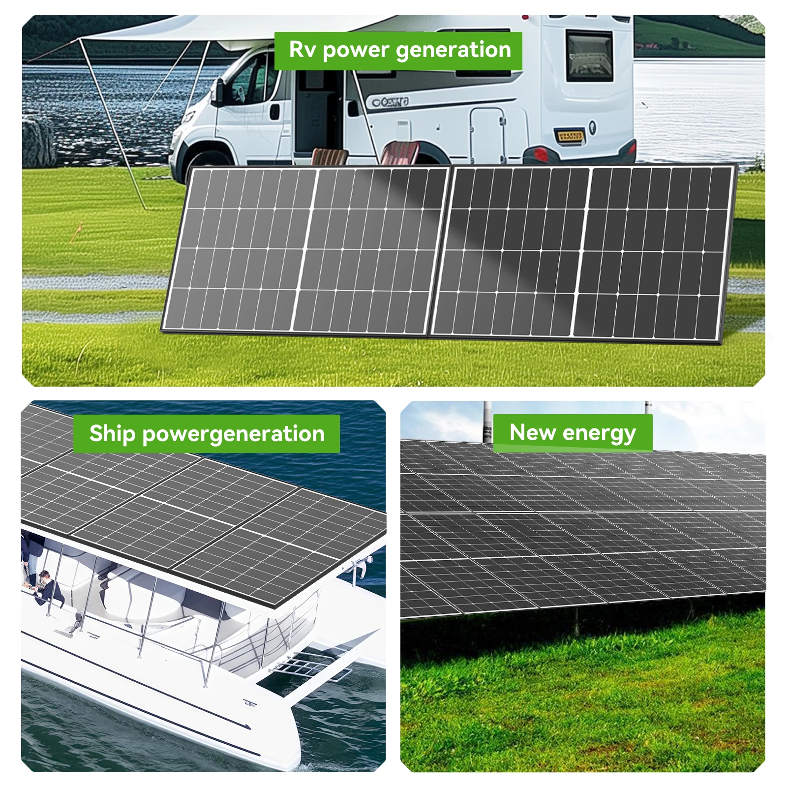 WERCHTAY 300W 10BB N-Type كفاءة تحويل 25% لأنظمة الطاقة الشمسية للسقف RV السكني خارج الشبكة #6