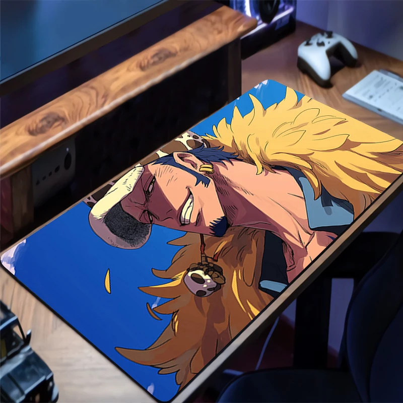 

Mouse Pad Office PC Accessories Keyboard Mat Anime Pattern Anti-slip Rubber HD One Piece Trafalgar D Water Law Mousepad Desk Mat