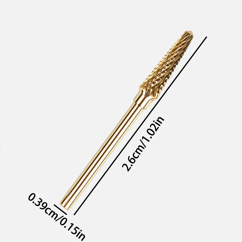 لقم ثقب الأظافر الذهبية ، رأس الطحن ، فولاذ التنغستن ، أداة تلميع نظيفة ، فن الأظافر ، عالية الجودة ، متخصصة