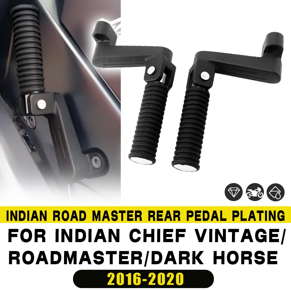 

Folding Passenger Foot Pegs For Indian Chieftain Dark Horse 2016-2024 Chief Roadmaster Springfield Black Rear Foot Rests Pedal