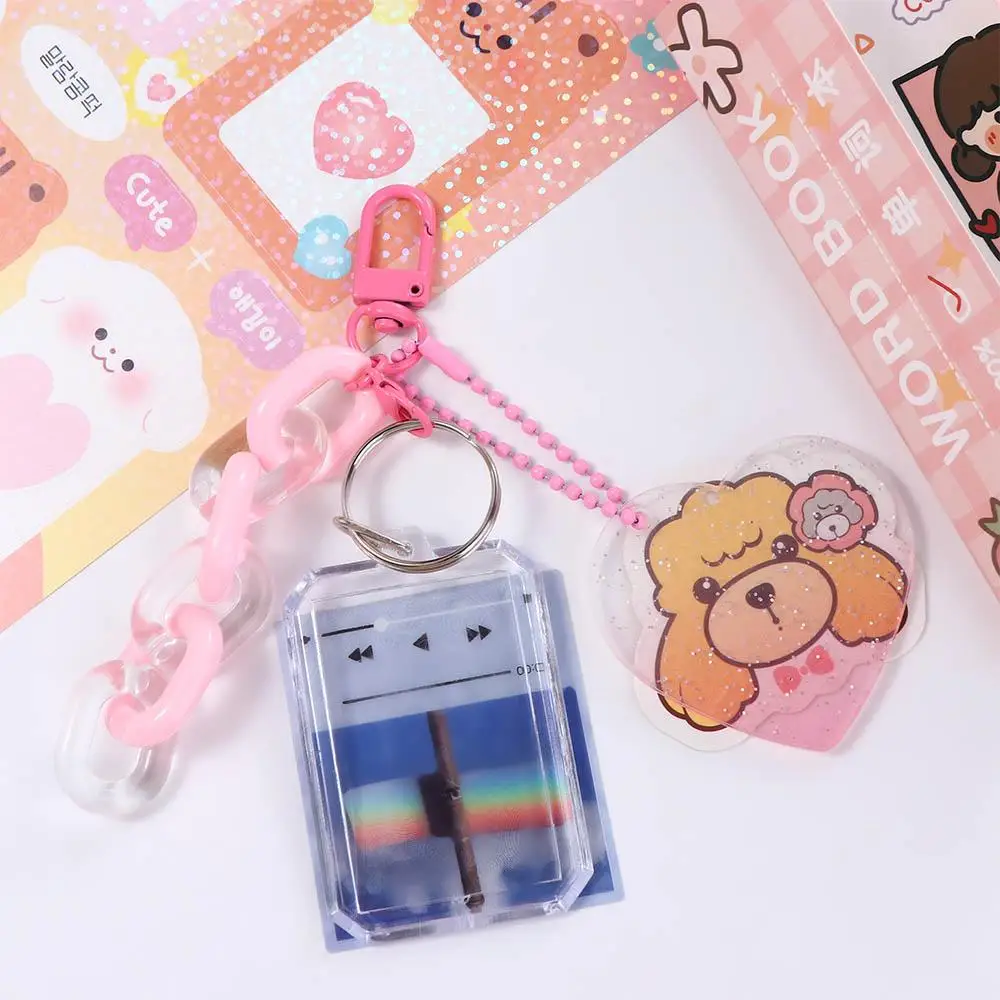 

School Stationery Student Card Case Idol Photo Sleeves Photo Protector Photocard Holder ID Holder Pendant Card Sleeves Keychain