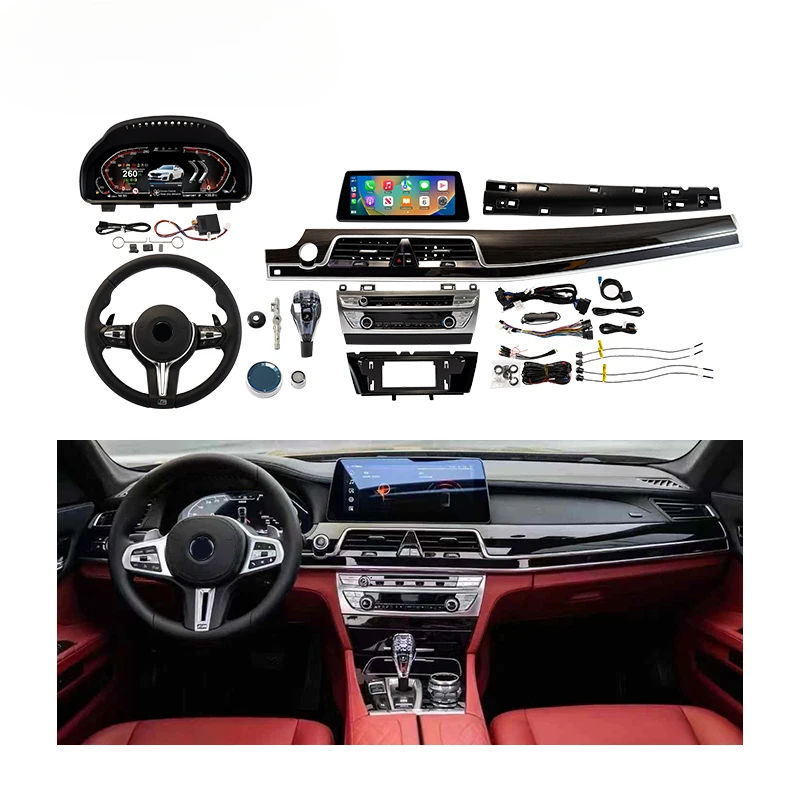 Series F02 Interior Old to New Kit Steering Wheel Screen Speed Meter