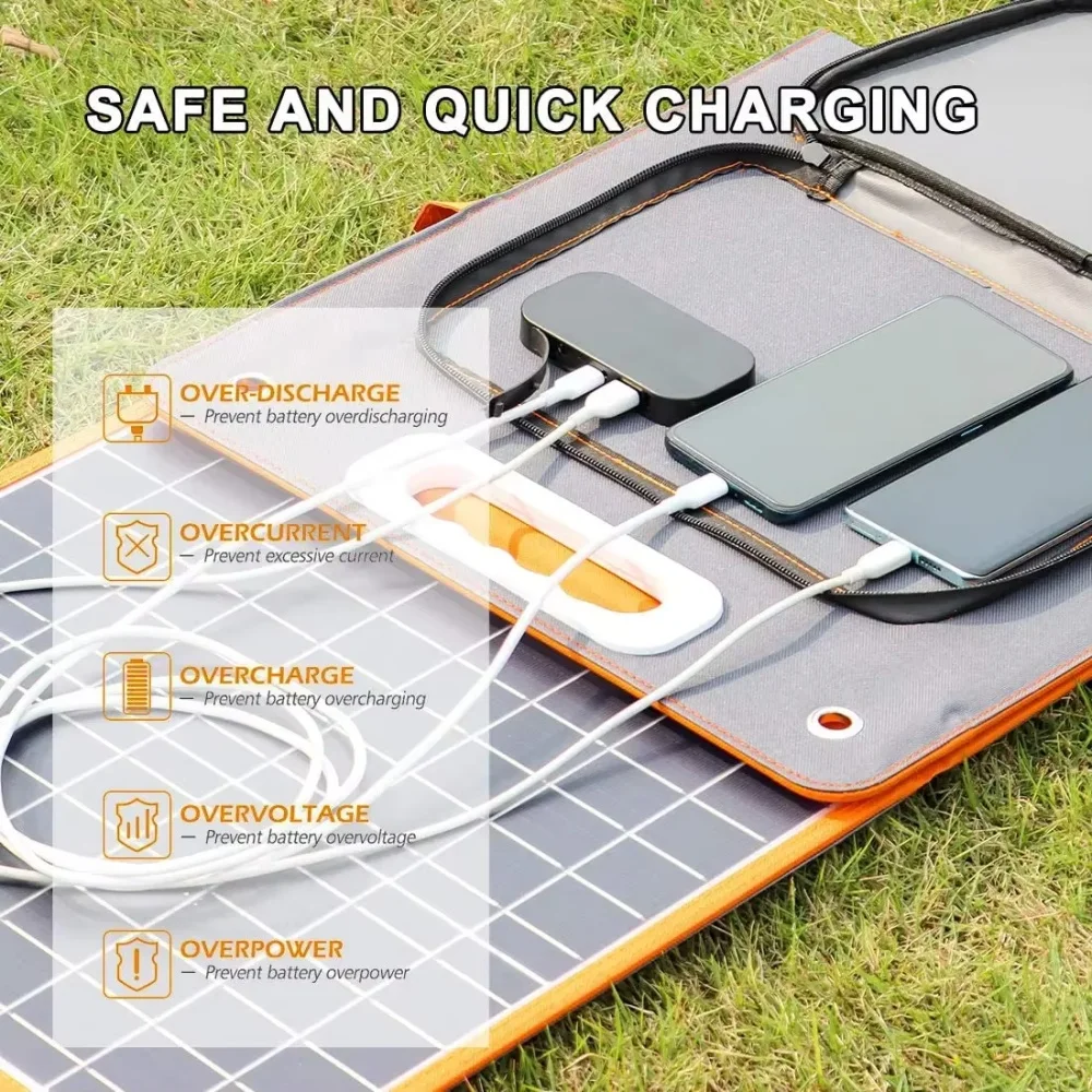 Portable 100W Foldable Solar Charg Panel for 110V/230V Generator of Solar Power Station Complete Solar Power Generation System