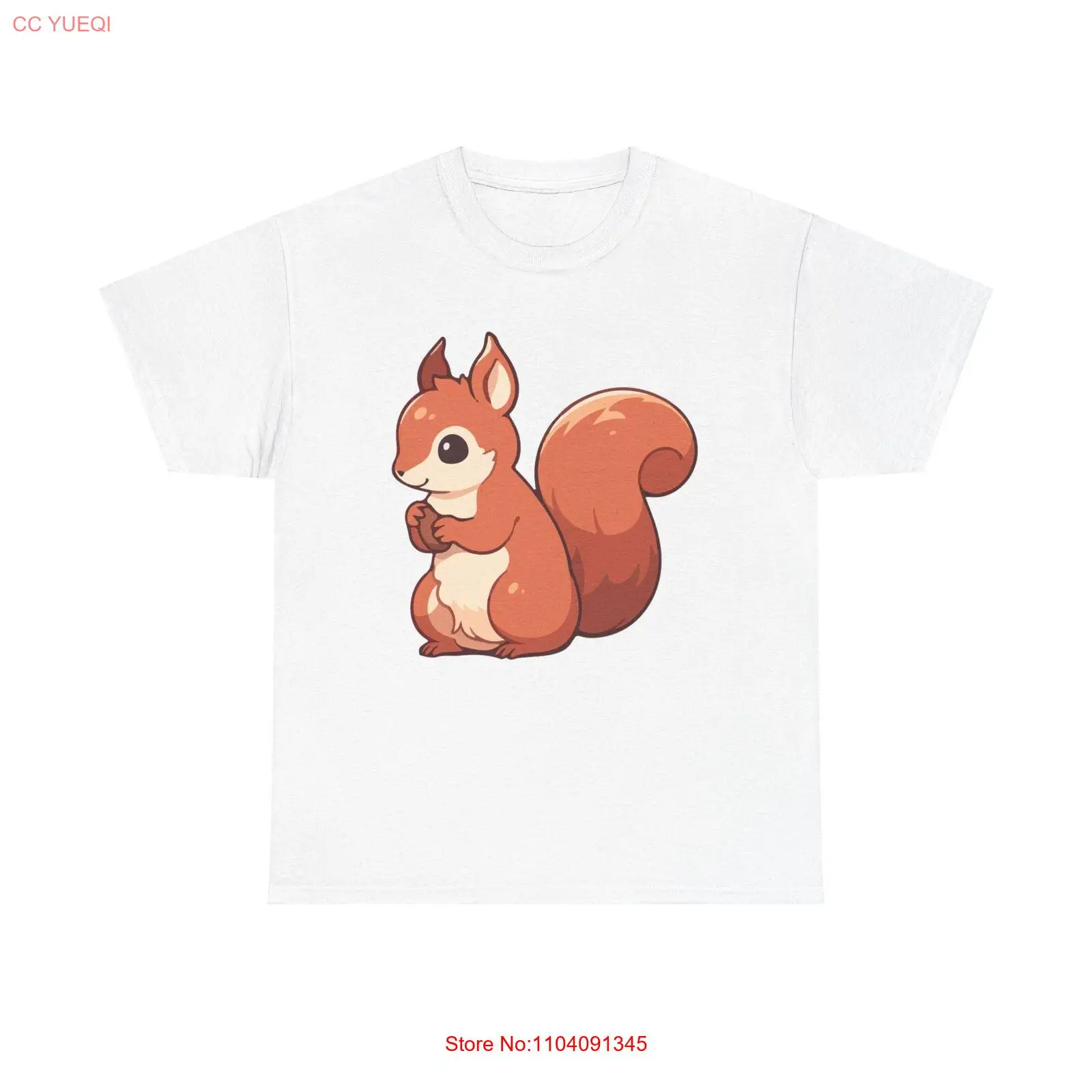 Autumn Squirrel T-Shirt - cute minimal animal fall chipmunk fun forest nature