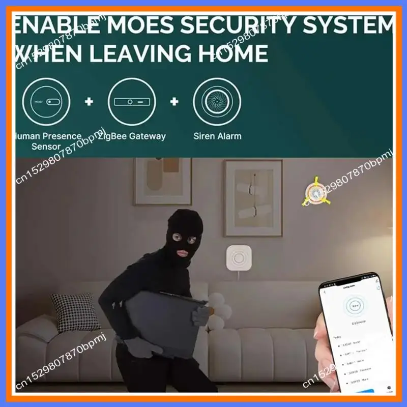 

BAAE Zigbee Детектор присутствия человека Датчик человеческого тела 24G Детектор миллиметровой волны Датчик движения работает с Tuya Alexa, Прочный