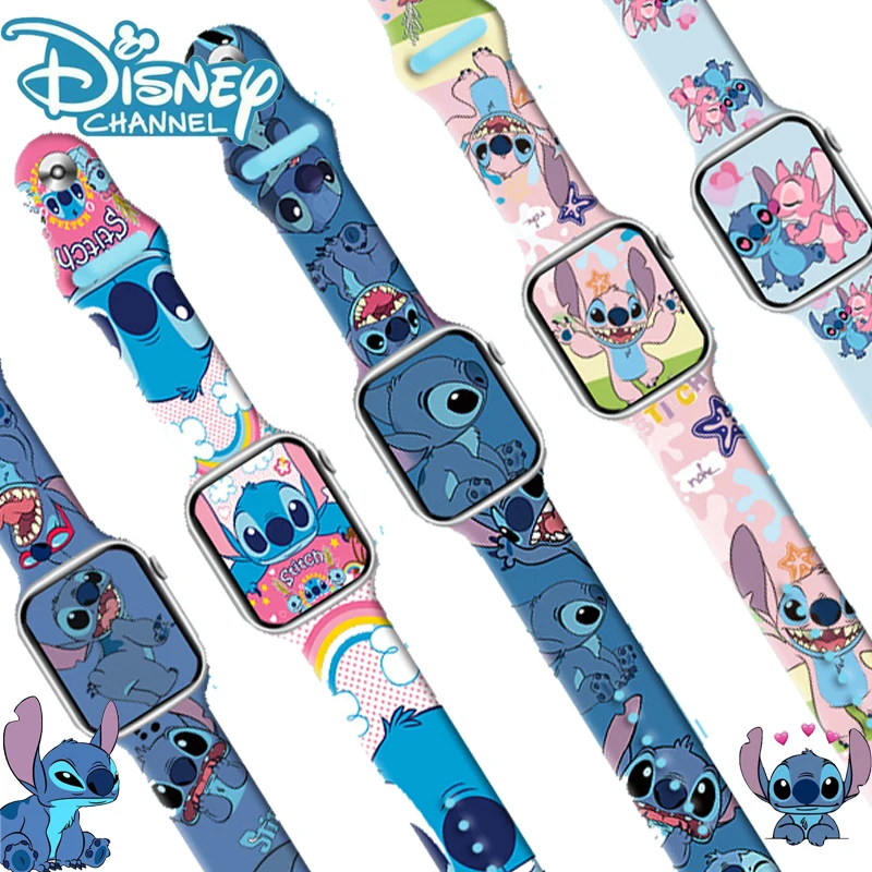 Disney Stitch Watch Smart Cartoon LED Electronic Touch Fashion Watch Waterproof Educational Children Birthday Christmas Gift Toy